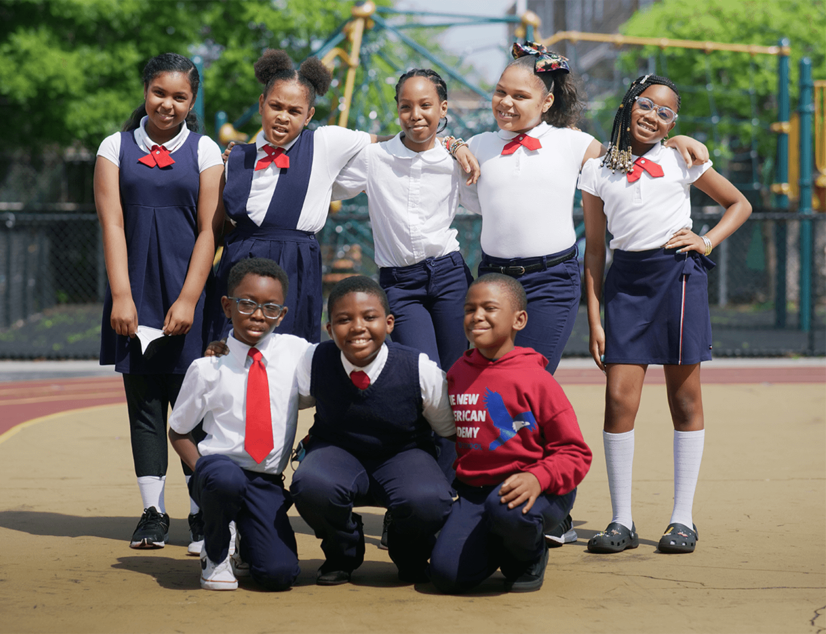 The New American Academy Charter School students